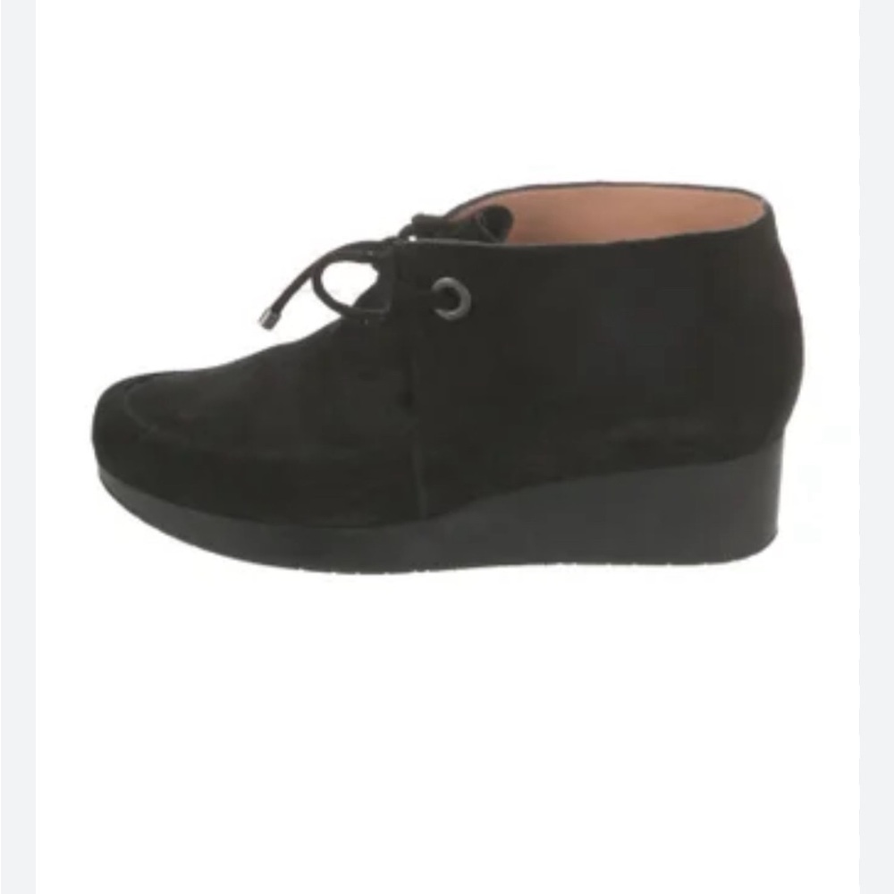 ROBERT CLERGERIE Nancy Wedge Chukka bootie Black Suede 8.5